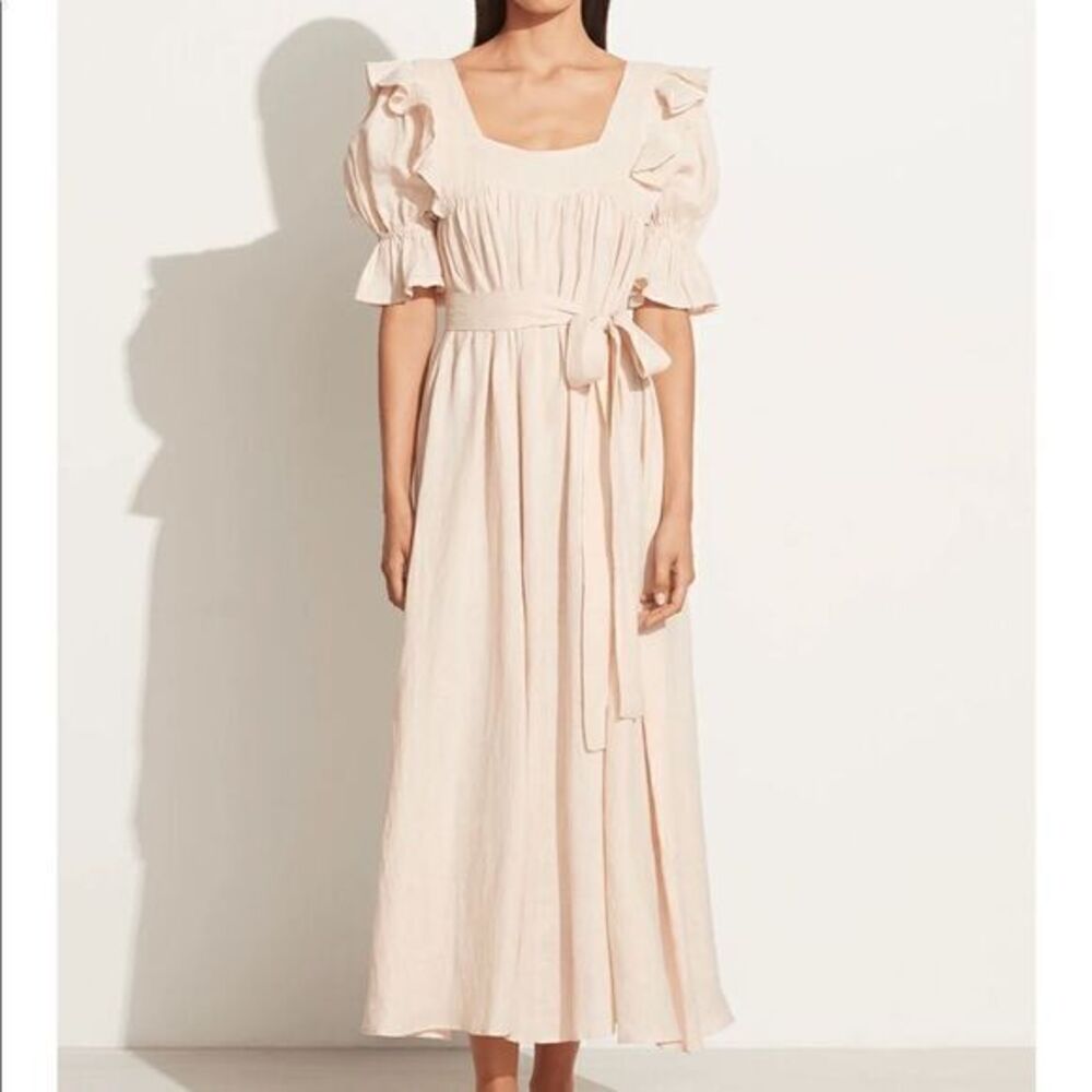 Spell & The Gypsy Dress Mae Linen Gown Peach Meringue Maxi Dress